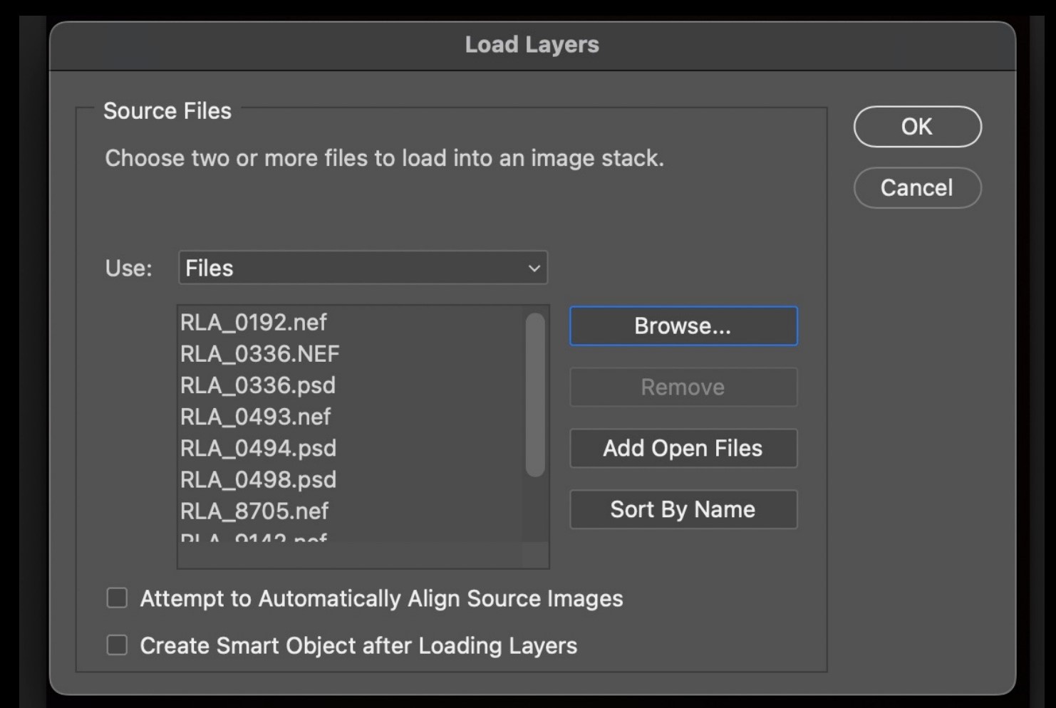 select files