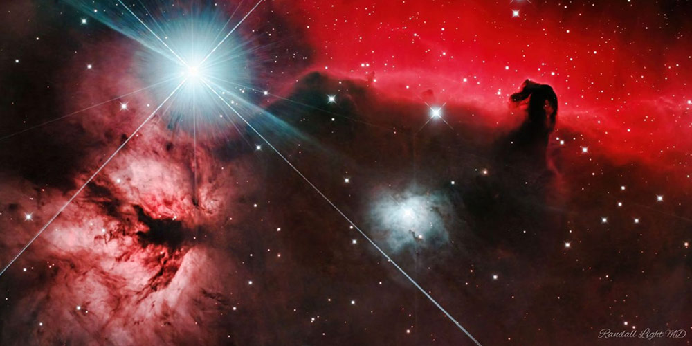 Horsehead Nebula and Flame Nebula, NGC 2024