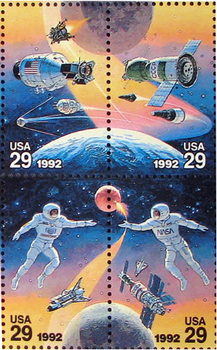 Space program stamp